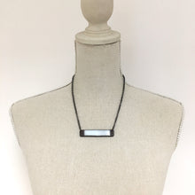 Load image into Gallery viewer, WHITE 2 TONE BAR PENDANT
