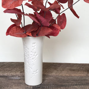 IVORY TINA VASE IN CARVED BRANCHES