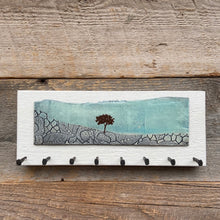 Load image into Gallery viewer, MEDIUM JEWELLERY ORGANIZER / KEY RACK/ KITCHEN HOOKS WITH TREE IN BLUE B