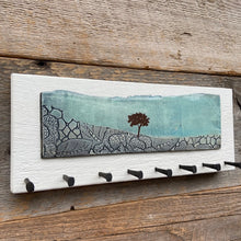 Load image into Gallery viewer, MEDIUM JEWELLERY ORGANIZER / KEY RACK/ KITCHEN HOOKS WITH TREE IN BLUE B