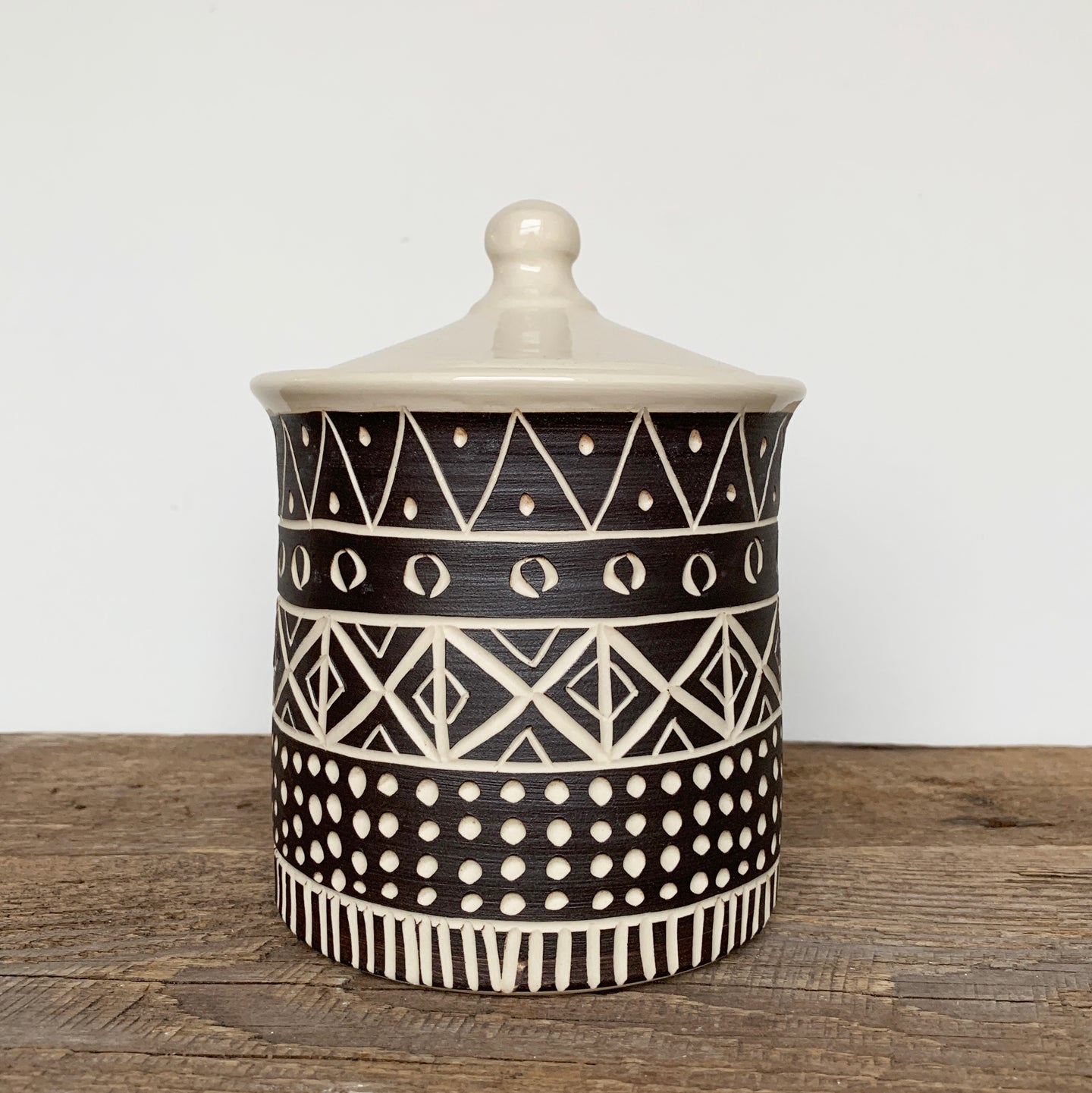 AFRICA MODERN MUD CLOTH CANISTER (7