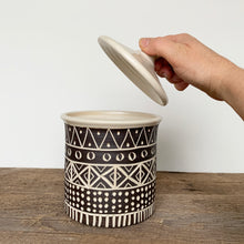 Load image into Gallery viewer, AFRICA MODERN MUD CLOTH CANISTER (7&quot; TALL) B