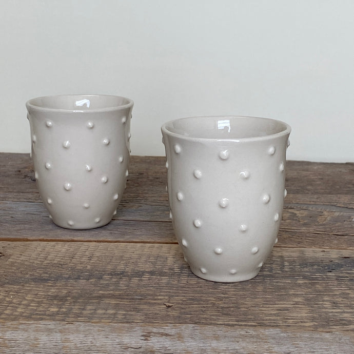 DOT WINE CUPS IN IVORY (SET OF 2)