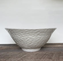 Load image into Gallery viewer, IVORY SALAD SERVING BOWL WITH CARVED CORAL