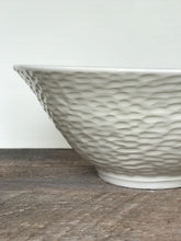 Load image into Gallery viewer, IVORY SALAD SERVING BOWL WITH CARVED CORAL