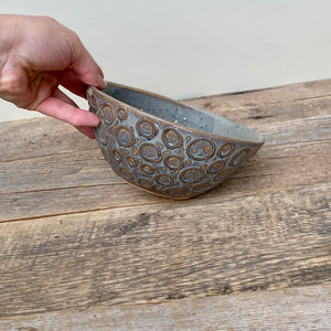 EVERYDAY BOWL  IN SLATE WITH CIRCLES (SET OF 2) LARGE