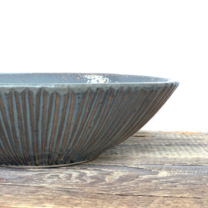 SLATE MEIRA SERVING BOWL WITH STRIPES