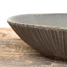Load image into Gallery viewer, SLATE MEIRA SERVING BOWL WITH STRIPES
