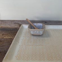 Load image into Gallery viewer, OATMEAL MEDIUM SQUARE PLATTER SET IN BAROQUE (12.5&quot;X12.5&quot;)