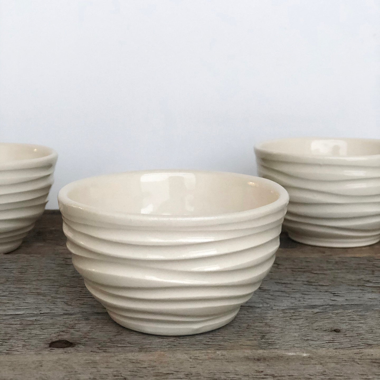 IVORY MEDIUM DIP BOWL SET OF 3