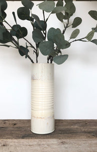 IVORY CYLINDER VASE IN TWO TONE
