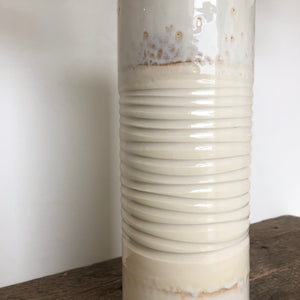 IVORY CYLINDER VASE IN TWO TONE