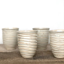 Load image into Gallery viewer, OATMEAL WINE CUPS IN WAVE (set of 2)