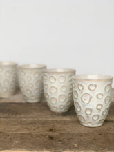 Load image into Gallery viewer, OATMEAL WINE CUPS WITH CIRCLES (SET OF 2)