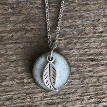 Load image into Gallery viewer, WHITE SMALL LEAF CHARM PENDANT
