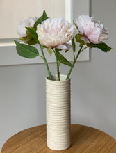 Load image into Gallery viewer, CYLINDER VASE  SMALL IN IVORY WITH WAVES