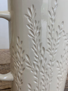 IVORY MILK JUG WITH CARVED BRANCHES