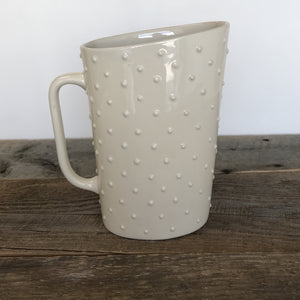 IVORY MILK JUG WITH DOTS