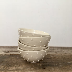 EVERYDAY BOWL IN IVORY WITH DOTS (SET OF 2) SMALL