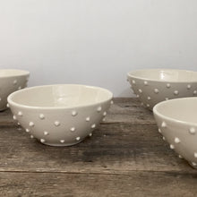 Load image into Gallery viewer, EVERYDAY BOWL IN IVORY WITH DOTS (SET OF 2) SMALL