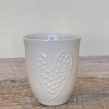 Load image into Gallery viewer, WINE CUPS IN IVORY WITH HEARTS