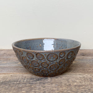 EVERYDAY BOWL  IN SLATE WITH CIRCLES (SET OF 2) LARGE