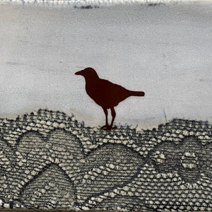 Dotti Potts Ceramic Art Hanger-Medium With Bird 008