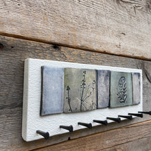 Load image into Gallery viewer, MEDIUM JEWELLERY ORGANIZER / KEY RACK/ KITCHEN HOOKS WITH TILE QUILT IN PASTELS
