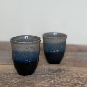 WINE CUPS IN MIDNIGHT  (set of 2)