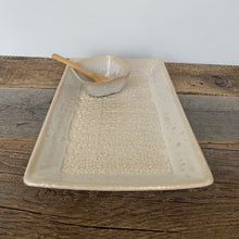 Load image into Gallery viewer, RECTANGLE PLATTER SET MEDIUM IN OATMEAL WITH PEBBLES