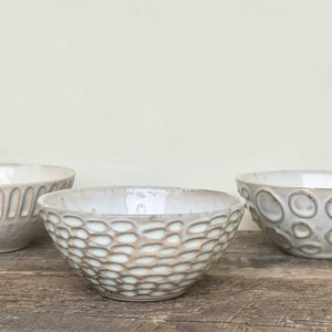 OATMEAL SMALL EVERYDAY BOWLS IN CORAL