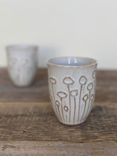 Load image into Gallery viewer, WINE CUPS IN OATMEAL WITH POPPIES (SET OF 2)
