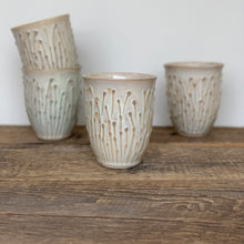 Load image into Gallery viewer, WINE CUPS IN OATMEAL WITH PUSSY WILLOW (SET OF 2)