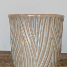 Load image into Gallery viewer, OATMEAL WINE CUPS IN CARVED WOOD GRAIN