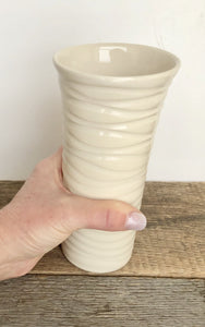 IVORY TINA VASE IN CARVED BRANCHES