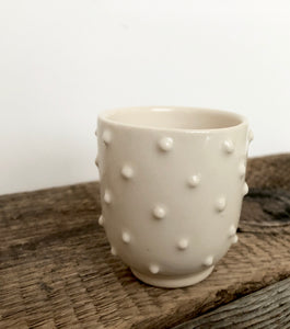 IVORY SHOT CUPS WITH DOTS