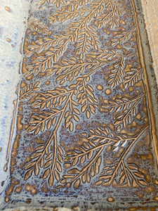 SMALL RECTANGLE PLATTER SET IN SLATE WITH BRANCHES