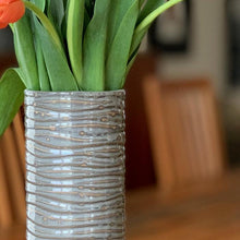 Load image into Gallery viewer, WAVE CYLINDER VASE IN SLATE