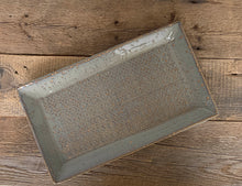 Load image into Gallery viewer, LARGE RECTANGLE PLATTER SET IN SLATE WITH BAROQUE DESIGN