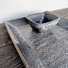 Load image into Gallery viewer, MEDIUM RECTANGLE PLATTER SET IN SLATE-BAROQUE (7.5&quot; X 12.5)