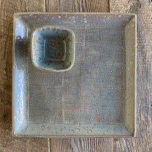 Load image into Gallery viewer, SLATE SMALL SQUARE PLATTER SET IN GINGHAM (11&quot; X 11&quot;)