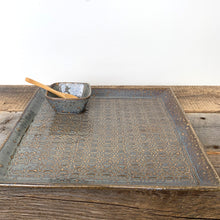 Load image into Gallery viewer, SLATE MEDIUM SQUARE  PLATTER SET IN BAROQUE (12.5&quot; X 12.5&quot;)