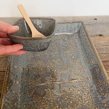 Load image into Gallery viewer, SLATE MEDIUM RECTANGLE PLATTER SET WITH BRANCHES (7.5&quot; X 12.5)