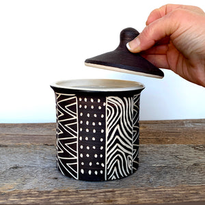 AFRICA MODERN MUD CLOTH CANISTER