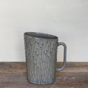 SLATE MILK JUG WITH PUSSY WILLOWS