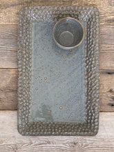 Load image into Gallery viewer, AVIA SERVING PLATTER SET IN SLATE WITH CARVED DOT BORDER