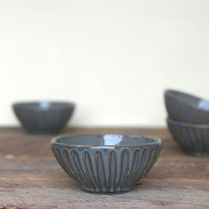 SLATE SMALL EVERYDAY BOWL WITH STRIPES