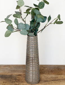 SLATE TAPER VASE WITH STRIPES