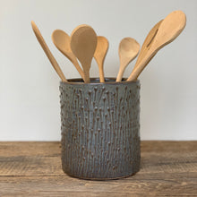 Load image into Gallery viewer, SLATE UTENSIL HOLDER WITH PUSSY WILLOWS
