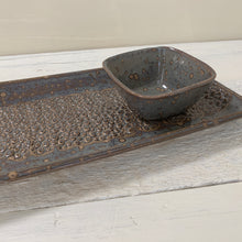 Load image into Gallery viewer, SLATE SMALL RECTANGLE PLATTER SET IN PEBBLE